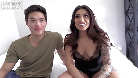 Sexy blonde plays with her boyfriend