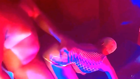 Slutty girl has sex with a artydy