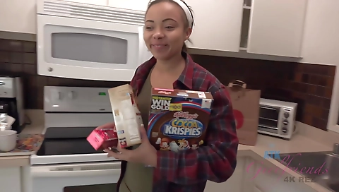 Sexy blonde gets a dildo up her pussy