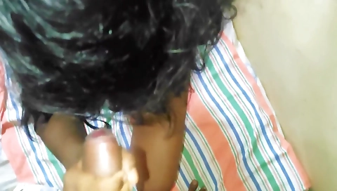 Hawt girl with a huge cock in her mouth